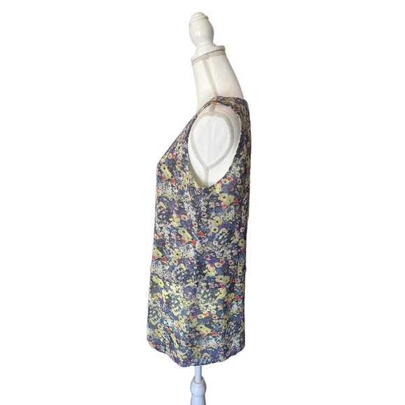 cabi Sleeveless Top Womens Size S Multi-Color Floral Blouse Sleeveless - Picture 2 of 6